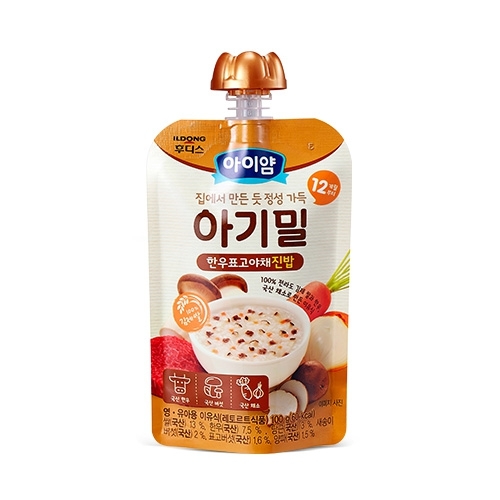 아이얌 아기밀 한우표고야채 진밥 100g (1개)_이미지