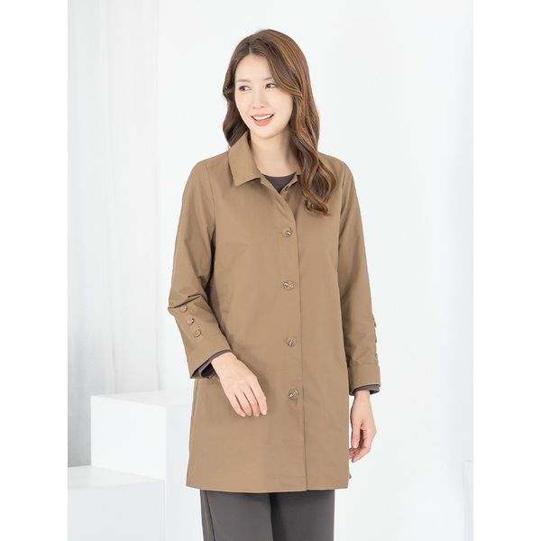 모슬린 엄마옷 바바리코트 하프 MQG129513 마담 미시 중년여성 빅사이즈 할머니옷 50대 60대 70대