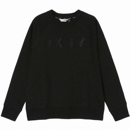 DKNY 레귤러핏 로고 맨투맨 탑 DW1J9TTS510U BK