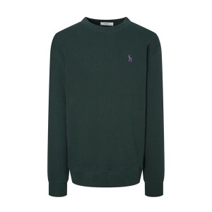 헤지스 그린 짜임 면 맨투맨티셔츠 WHTS4D446E3_이미지