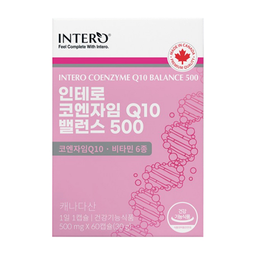 내츄럴라이프뉴트리션 인테로 코엔자임 Q10 밸런스500 60캡슐