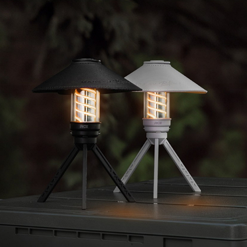 로티캠프 2in1 쉐이드 캠핑 랜턴 LED 충전식 조명 작업등+전용 갓 (블랙)_이미지