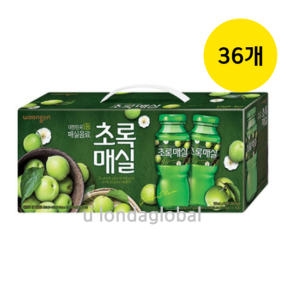 웅진식품 초록매실 음료선물세트 (유리병) (3개)_이미지