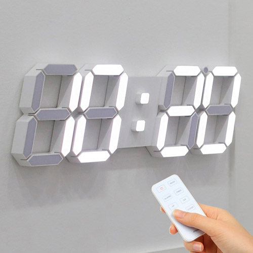 무아스 3D <b>LED</b> <b>벽시계</b> 빅플러스 화이트