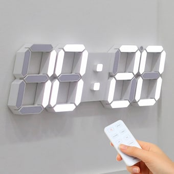 무아스 3D <b>LED</b> <b>벽시계</b> 빅플러스 화이트
