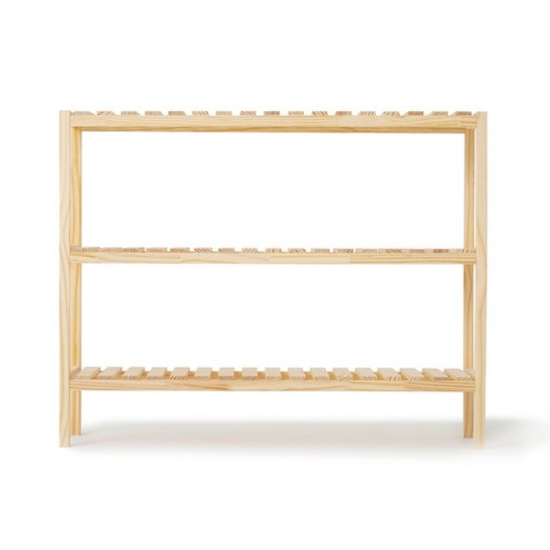 코멧 홈 소나무 원목 다용도 3단 협탁 800_이미지