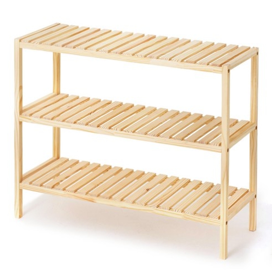 코멧 홈 소나무 원목 다용도 3단 협탁 800_이미지