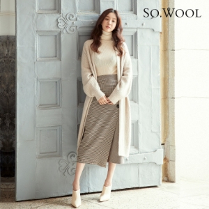  SO,WOOL 폭스얀 블렌드 홀가먼트 롱 가디건