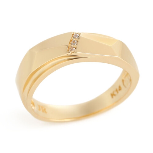 18K 비앤비골드 GOLD 반지 사선 미스링 여성금반지 RCS2746