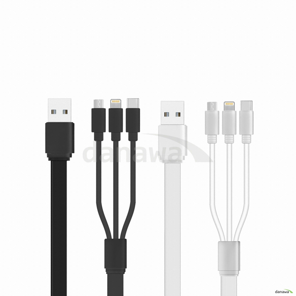 라인업시스템 LANSTAR LS-M3IN1-1M 3in1 멀티 충전전용 케이블 (1.2m)_이미지