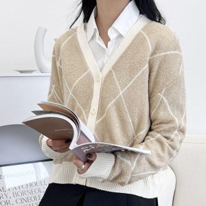 다이야 숏가디건베이지국산 WCF3B08