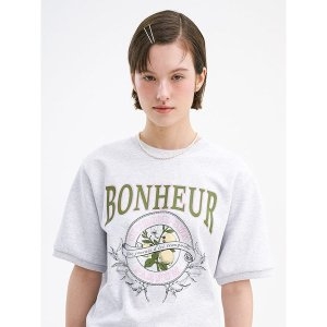  올리브데올리브 On-line exclusive BONHEUR 반팔 맨투맨 티셔츠 OH5XE493