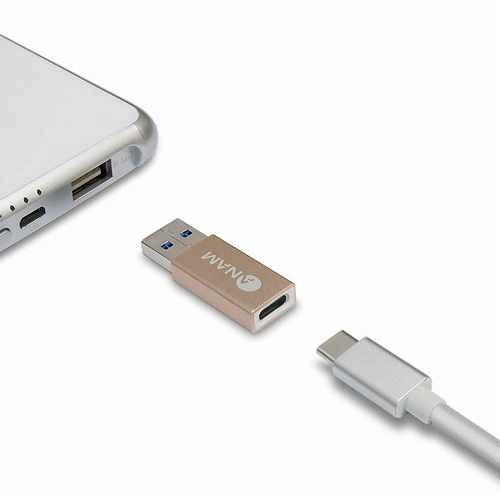 아남전자 ANAM USB Type C to A 골드메탈 변환젠더 (AGC-CFAM17)_이미지