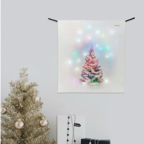 전구트리 LED 패브릭 액자 벽트리