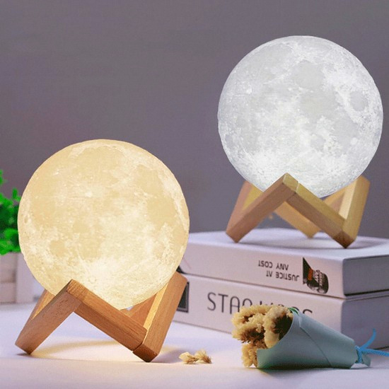 포커스 LED 3D 힐링문 입체 달 무드등 13cm_이미지