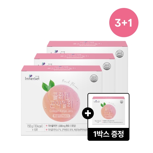 이너셋 콜라겐 곤약젤리 복숭아 10포 (4개)_이미지