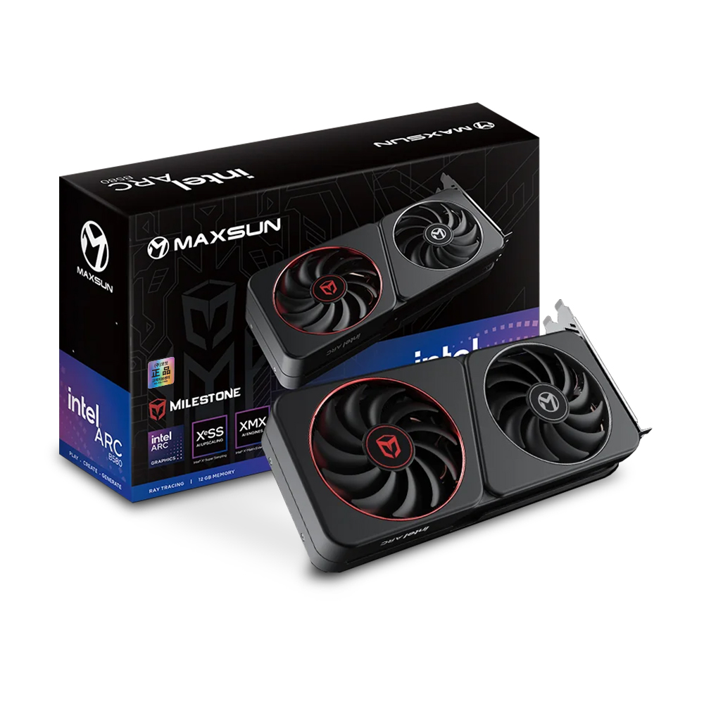 MAXSUN Arc B580 Milestone D6 12GB 코잇이미지입니다. 누르면 해당 게시물로 새창이동합니다.