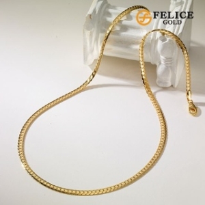 18K 모던 커브 목걸이 3mm