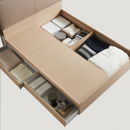 베드리움 듀엣 센서 수납 LED침대 SS (노블아워유로탑독립)_이미지