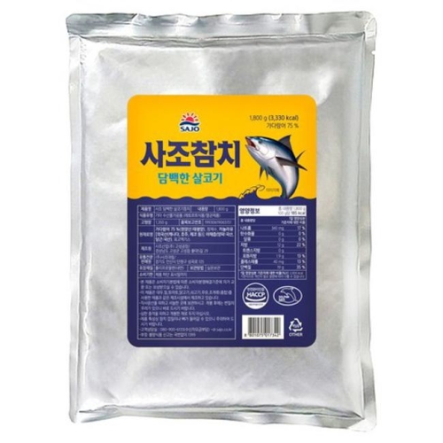 사조대림 담백한 살코기 참치 파우치 1.8kg (1개)_이미지