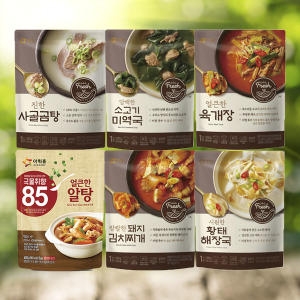 아워홈 간편 즉석국 /사골곰탕 황태해장국 소고기미역국 김치찌개 육개장_이미지