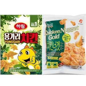 하림 용가리 치킨1kg+마니커-치킨너겟골드1kg 영양도 추가한_이미지