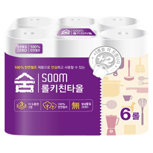 숨 롤키친타월 140매 (6입)이미지입니다. 누르면 해당 게시물로 새창이동합니다.