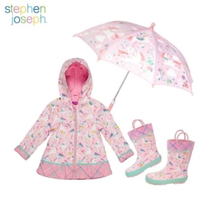 컬러체인징 레인3종 SET 유니콘 우비우산장화