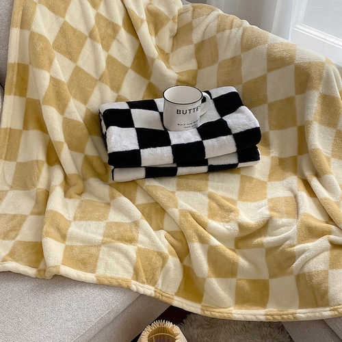 한스갤러리 체커보드 극세사 쇼파 블랭킷 겨울 담요 (70x100cm)_이미지