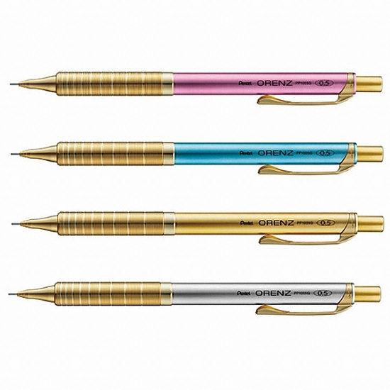 펜텔 오렌즈 메탈그립 골드에디션 한정판 XPP1005GL 샤프 0.5mm (1개)
