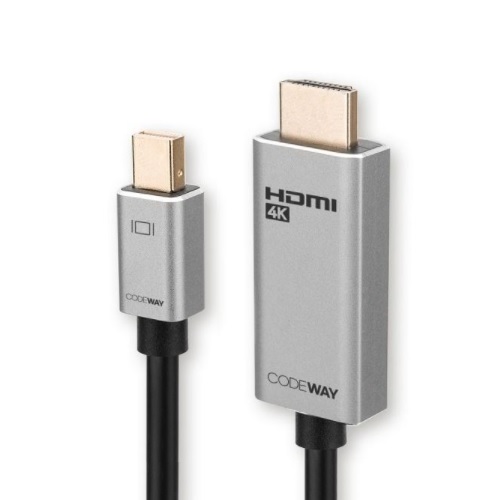 티에프엔아이엔씨 코드웨이 4K 60HZ Mini DP to HDMI 변환 케이블 (CH14MDH1M0, 1M)