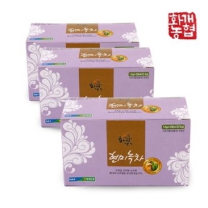 화개장터 현미녹차25티 37.5g x3박스 75티