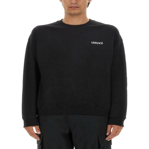  베르사체 후드 티셔츠 1012929 1A093392B510 BLACK