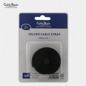 케이블메이트 벨크로 케이블타이 블랙 롤 1M