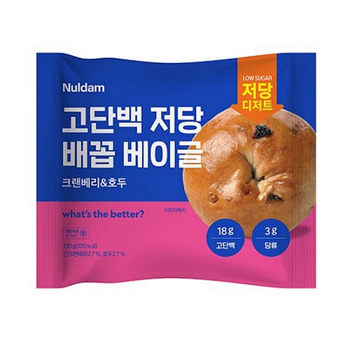 고단백 베이글 크랜베리 & 호두 140g