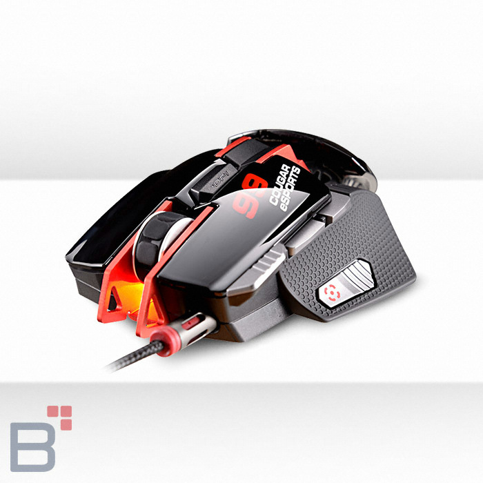 COUGAR 700M eSPORTS Piano Coating 게이밍 마우스 (Red)