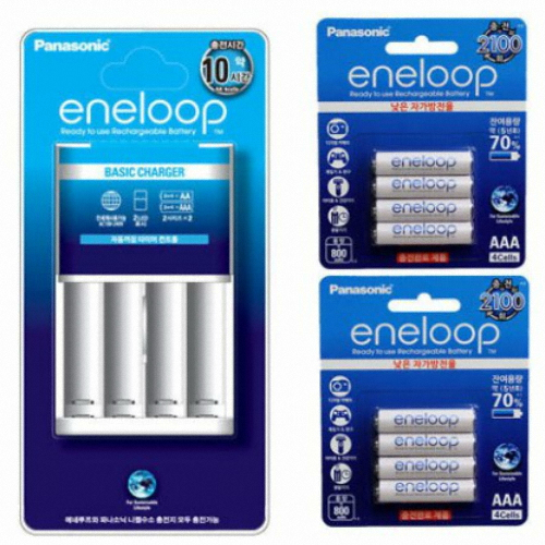 파나소닉 BQ-CC51 충전기 + AAA 충전지 (8개)