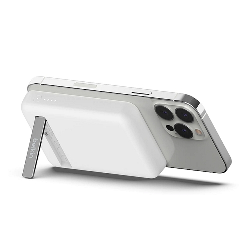 벨킨 맥세이프 마그네틱 무선충전 보조배터리+스탠드 BPD004bt 5000mAh_이미지