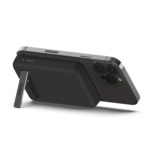 벨킨 맥세이프 마그네틱 무선충전 보조배터리+스탠드 BPD004bt 5000mAh_이미지