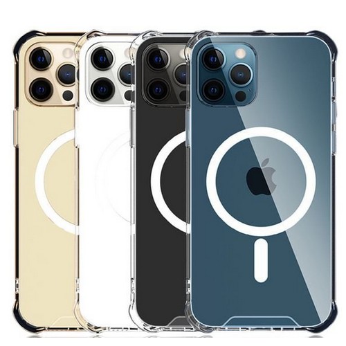 슈퍼쉘 아이폰12 프로 맥스 맥세이프 호환 자석 투명 케이스