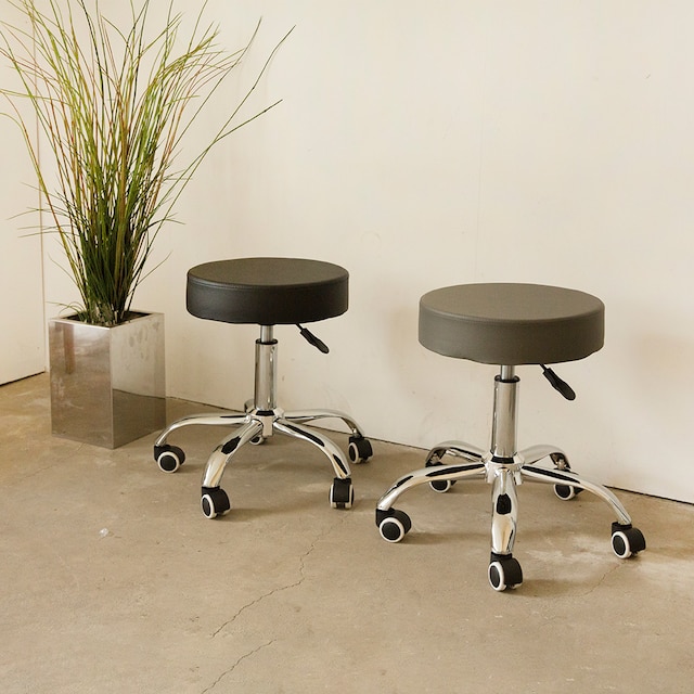 가구느낌 이동형 원형 스툴_이미지