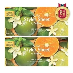 샤프란 아우라 스타일러시트 라임바질&만다린 20매
