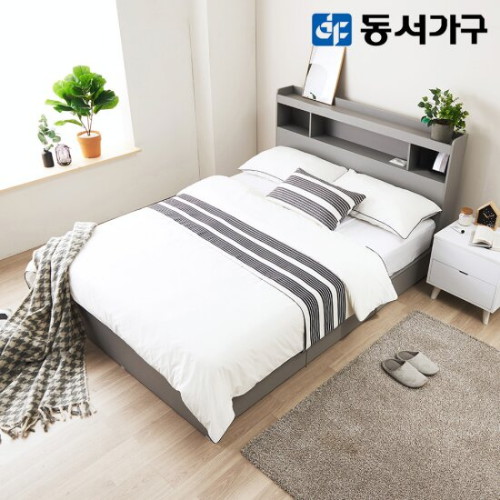 동서가구 몬티아 3서랍 수납 LED침대 Q (편백황토숯9존독립)_이미지