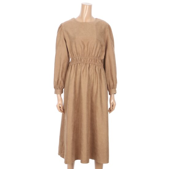 르샵 스웨이드 라운드넥 원피스 BO7OP112A_이미지
