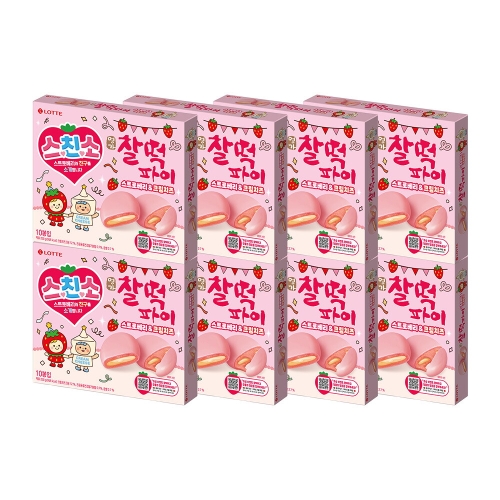 롯데제과 찰떡파이 스트로베리 크림치즈 250g (8개)_이미지