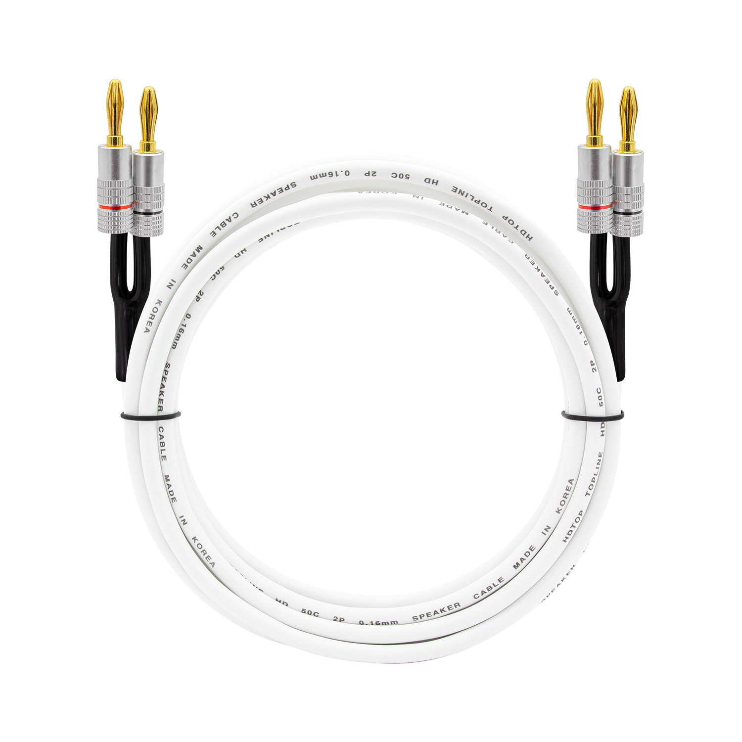 바나나플러그 50C 화이트 스피커케이블