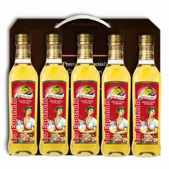 ACEITES DELSUR 에스파뇰라 포도씨유 500ml 5병 선물세트 (1개)