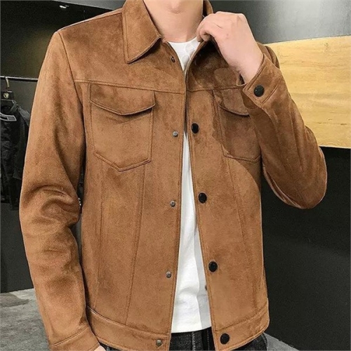 라일리 Rly 남자 갈색 자켓 대학생 캠퍼스 패션 코디 카라 봄자켓 9758458_이미지