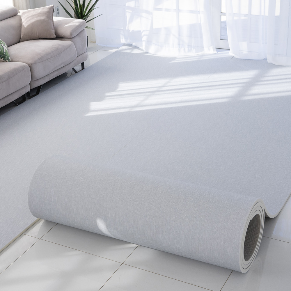 휴팡 디럭스 고탄성 층간소음 방지 PVC 롤매트 퓨어 린넨 140 x 300 x 2.6cm_이미지