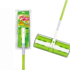 <b>3M</b> 스카치브라이트 <b>막대</b><b>걸레</b> 대형 클립형-회전 고무 엠보싱 강력고정 길이조절 호환 청소포 별도